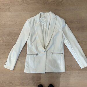 Veronica Beard Scuba Stretch Dickey Blazer w/ Zip Pockets